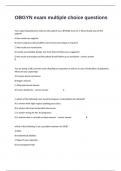 OBGYN exam multiple choice questions with verified correct answers distinction guaranteed pass&period;