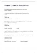 Chapter 37 OB&sol;GYN Examinations Questions With 1005 Correct Answers&vert; Latest Updated&vert; Verified Correct And Trusted Solutions&period;