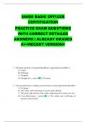 IAHSS BASIC OFFICER CERTIFICATION PRACTICE EXAM QUESTIONS WITH CORRECT DETAILED ANSWERS &vert; ALREADY GRADED A&plus;<RECENT VERSION>