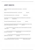 ARRT OB&sol;GYN Exam Latest Version 100&percnt; Correct And Detailed Answers And Questions&period;