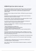 AMB400 EpicCare Admin study set Questions and 100&percnt; Verified Correct Answers