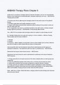 AMB400-Therapy Plans Chapter 6 ACTUAL EXAM QUESTIONS AND CORRECT ANSWERS