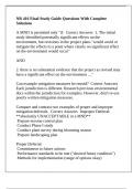 NR 416 Final Study Guide Questions With Complete Solutions