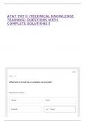 AT&T TKT II &lpar;TECHNICAL KNOWLEDGE TRAINING&rpar; QUESTIONS WITH COMPLETE SOLUTIONS&excl;&excl;