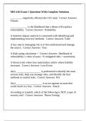 MIS 416 Exam 1 Questions With Complete Solution1