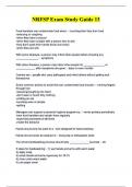 NRFSP Exam Study Guide 13 questions and answers &lpar; verified answers &rpar;