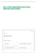 TKT II TEST QUESTIONS WITH 100&percnt; VERIFIED SOLUTIONS&excl;&excl;