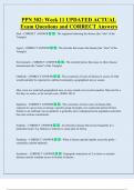 PPN 302&colon; Week 11 UPDATED ACTUAL   Exam Questions and CORRECT Answers 