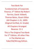 Test Bank for Fundamentals of Corporate Finance 5th Edition By Robert Parrino&comma; David  Kidwell&comma; Thomas Bates&comma; Stuart Gillan