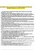 MILLWRIGHT LEVEL 4 PRACTICE TEST REVIEW EXAM QUESTIONS AND ANSWERS GRADED A&plus; LATEST UPDATE&period;