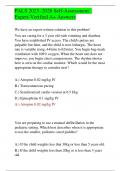 PALS 2025&ndash;2026 Self-Assessment&colon; Expert-Verified A&plus; Answers