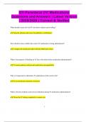 ATI Parenteral &lpar;IV&rpar; Medications  Questions and Answers &vert; Latest Version  &vert; 2025&sol;2026 &vert; Correct & Verified