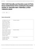 WGU C653 Heredity and Genetics exam ACTUAL EXAM QUESTIONS WITH COMPLETE SOLUTION GUIDE &lpar;A&plus; GRADED 100&percnt; VERIFIED&rpar; LATEST VERSION 2025&excl;&excl;