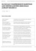 NU 545 Unit 1 EXAM COMPREHENSIVE QUESTIONS AND VERIFIED ANSWERS &lpar;2025&rpar; EXAM&vert; ALREADY GRADED A&plus;