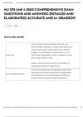 NU 578 Unit 4 EXAM 2025 COMPREHENSIVE EXAM QUESTIONS AND ANSWERS &lpar;DETAILED AND ELABORATED&rpar; ACCURATE AND A&plus; GRADED&excl;&excl;&excl;