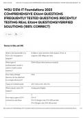 WGU D316 IT Foundations 2025 COMPREHENSIVE EXAM QUESTIONS &vert;FREQUENTLY TESTED QUESTIONS &vert;RECENTLY TESTING REAL EXAM QUESTIONS&vert;VERIFIED SOLUTIONS &lpar;100&percnt; CORRECT&rpar;