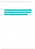 Test Bank For Business Data Communications and Networking&comma; 14th Edition by FitzGerald&comma; Dennis&comma; Durcikova&sol;&sol;graded with a pass