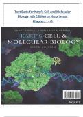 2025 FULL Test Bank - Karp's Cell and Molecular Biology, 9th Edition (Karp, 2025) Chapter 1-18 | All Chapters|ISBN: 9781119598244 