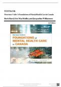 Test Bank - Morrison-Valfre&rsquo;s Foundations of Mental Health Care in Canada&comma; 1st Edition &lpar;Boris Bard-2022&rpar;perfect and latest solution