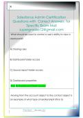Salesforce Admin Certification  Questions with  Correct Answers  for  Specific Exam Mail  supergrades12&commat;gmail&period;com