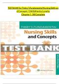 TEST BANK for Timby's Fundamental Nursing Skills and Concepts 12th Edition by Loretta A Donnelly-Moreno All Chapters 1-38&period; &lpar;Complete Download&rpar;&period; 512 Pages