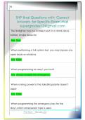 SHP final Questions with  Correct  Answers  for Specific Exam Mail  supergrades12&commat;gmail&period;com