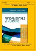 Test Bank For Fundamentals of Nursing 11th Edition Potter  Perry All chapters - Verified Answers