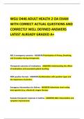 WGU D446 ADULT HEALTH 2 OA EXAM WITH CORRECT ACTUAL QUESTIONS AND CORRECTLY WELL DEFINED ANSWERS LATEST ALREADY GRADED A&plus;