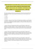 HURST REVIEW NCLEX-RN FINAL EXAM-ACTUAL EXAM-LATEST UPDATE 2025&vert; COMPLETE QUESTIONS WITH CORRECT DETAILED AND VERIFIED ANSWERS&vert; RATED 100&percnt; CORRECT&excl;&excl; GUARANTEED PASS&excl;&excl; &vert; ALREADY GRADED A&plus;