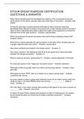 FITOUR GROUP EXERCISE CERTIFICATION QUESTIONS & ANSWERS