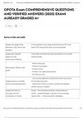 OPOTA Exam COMPREHENSIVE QUESTIONS AND VERIFIED ANSWERS &lpar;2025&rpar; EXAM&vert; ALREADY GRADED A&plus;