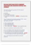 EPA 608 CORE EXAM TESTS COMBINED  QUESTIONS AND ANSWERS VERIFIED 100&percnt;  CORRECT