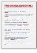 EPA 608 Study Material Including &lpar;Core&comma; Type 1&comma;  2 And 3&rpar; Questions With 100&percnt; Verified Solutions  &vert;  