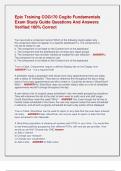 Epic Training COG170 Cogito Fundamentals  Exam Study Guide Questions And Answers  Verified 100&percnt; Correct