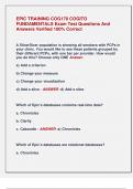 EPIC TRAINING COG170 COGITO  FUNDAMENTALS Exam Test Questions And  Answers Verified 100&percnt; Correct