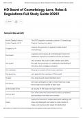 ND Board of Cosmetology Laws&comma; Rules & Regulations Full Study Guide 2025&excl;&excl;