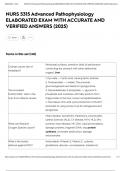 NURS 5315 Advanced Pathophysiology exam ELABORATED EXAM WITH ACCURATE AND VERIFIED ANSWERS &lpar;2025&rpar;