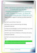 SPEX 102 EXAM QUESTIONS WITH 100&percnt;  COMPLETE SOLUTIONS&comma;  PASSED&excl;&excl;&sol;NEWEST UPDATE Questions  with  Correct Answers  for Specific  Exam Mail supergrades12&commat;gmail&period;com