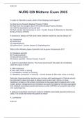 NURS 329 Midterm Exam 2025 