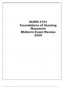 NURS 3151 Foundations of Nursing Research - Midterm Exam Review(Qns & Ans) - WU 2025.