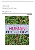 TEST BANK FOR Principles of Human Physiology 6th Edition by Cindy Stanfield ISBN&colon; 978-0134169804 COMPLETE GUIDE ALL CHAPTERS COVERED 100&percnt; VERIFIED A&plus; GRADE ASSURED&excl;&excl;&excl;&excl;NEW LATEST UPDATE&excl;&excl;&excl;&excl;GUARANTEED PASS&excl;&excl;&excl;&excl;