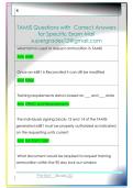 TAMIS Questions with  Correct Answers   for Specific Exam Mail  supergrades12&commat;gmail&period;com 