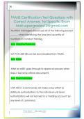TAMIS Certification Test Questions with   Correct Answers  for Specific Exam  Mail supergrades12&commat;gmail&period;com