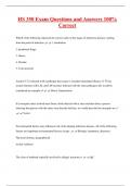 HS 350 Exam Questions and Answers 100&percnt; Correct