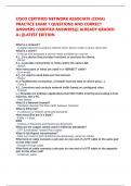 CISCO CERTIFIED NETWORK ASSOCIATE &lpar;CCNA&rpar; PRACTICE EXAM 1 QUESTIONS AND CORRECT ANSWERS &lpar;VERIFIED ANSWERS&rpar;&vert;&vert; ALREADY GRADED A&plus;&vert;&vert;LATEST EDITION