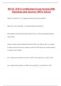 HVAC &lpar;EPA Certification Exam Section 608&rpar; Questions and Answers 100&percnt; Solved