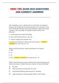 NBRC TMC Exam 2025 &ndash; Complete Question Set with Correct Answers