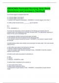 AWHONN Perinatal Nursing Item Bank Questions and Answers &lpar;Verified&rpar;
