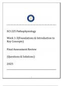 SCI 225 Patho &lpar;Week 1 - 3&rpar; - Final Assessment Review - Nightingale 2025