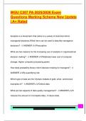 WGU C207 PA 2025&sol;2026 Exam  Questions Marking Scheme New Update  &vert; A&plus; Rated 
